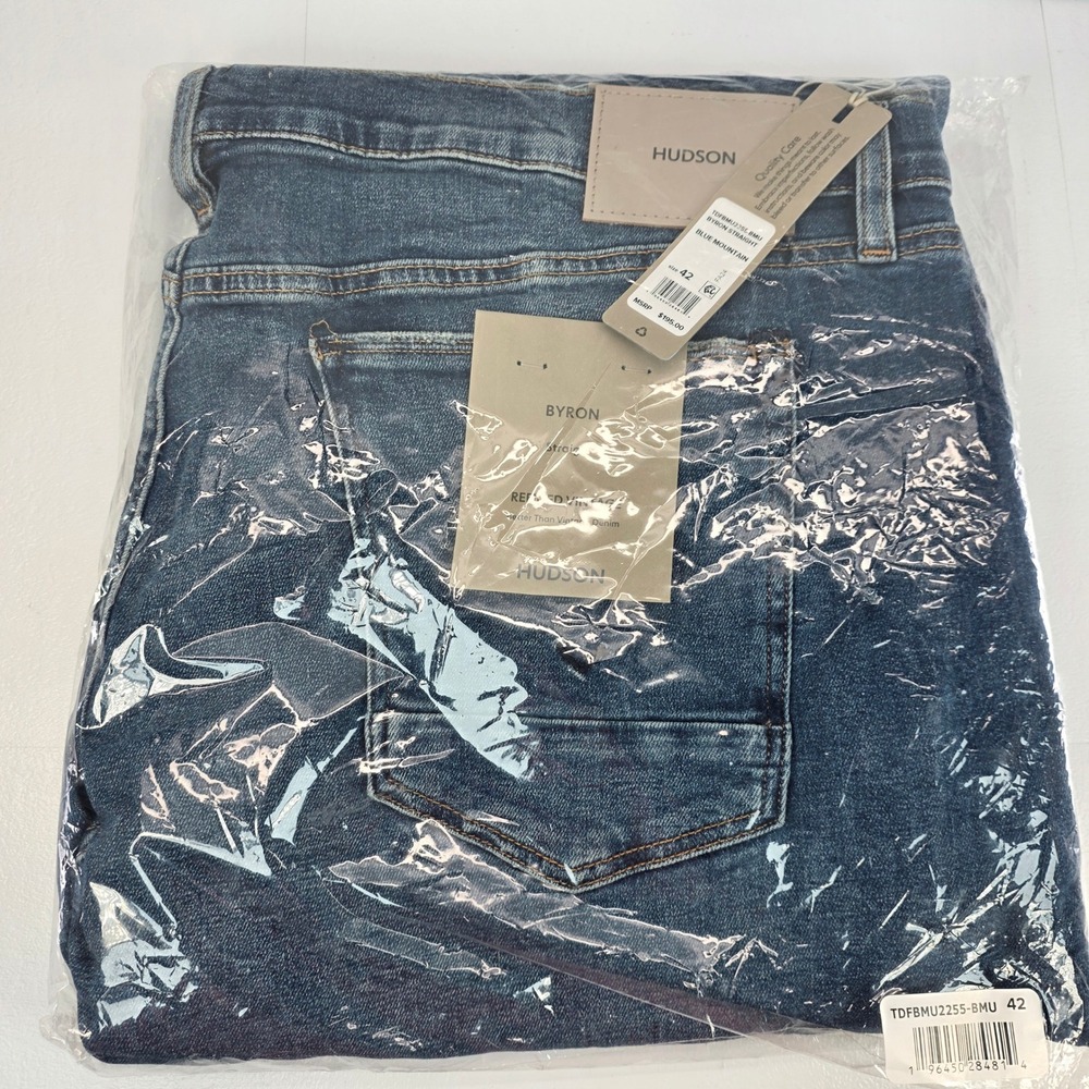 Hudson Mens Byron Straight‎ Leg Jeans Blue Mountain TDFBMU2255-BMU Size 42 NWT